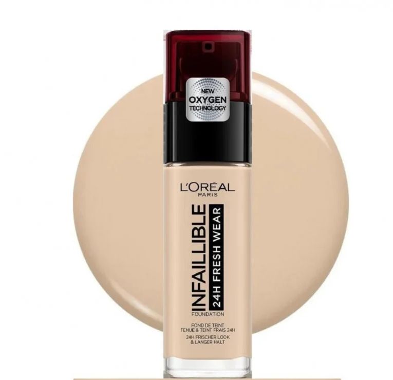 L’OREAL INFAILLIBLE 24H FRESH WEAR FOUNDATION 25 | لوريال كريم أساس ضد الماء لمدة 24 ساعة درجة 25 