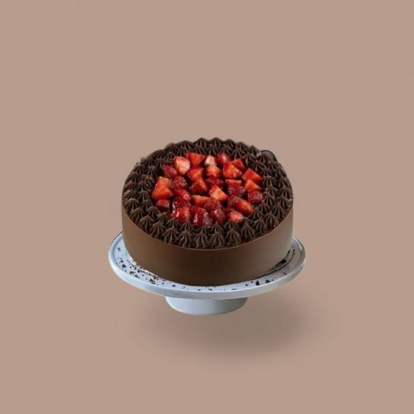 Strawberry And Vanilla Chocolate Truffle Cake_0