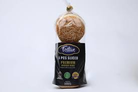 Festive sesame sliced burger buns