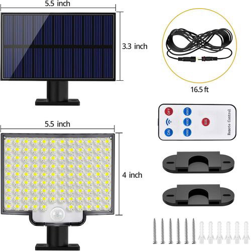 Mythco 106LED Solar Light Outdoor With Motion Sensor IP65 Waterproof_2