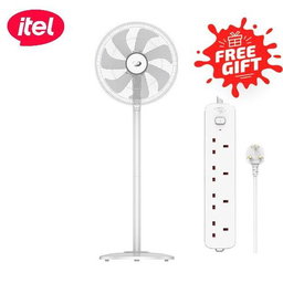 itel 16 Inches 7 Blades Strong Wind Standing Electric Fan + Free Gift