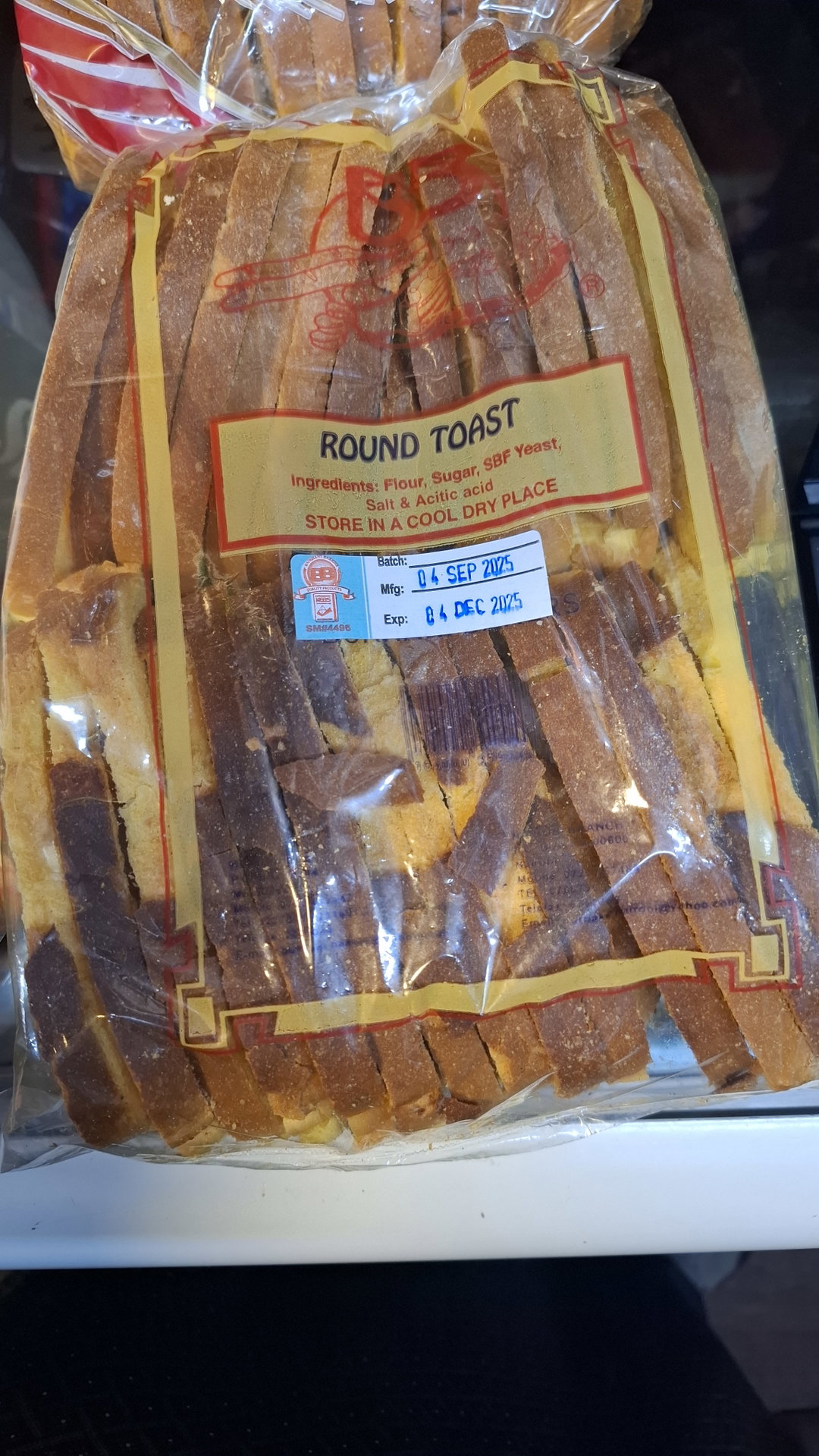 Burhani bakers sliced tea toast
