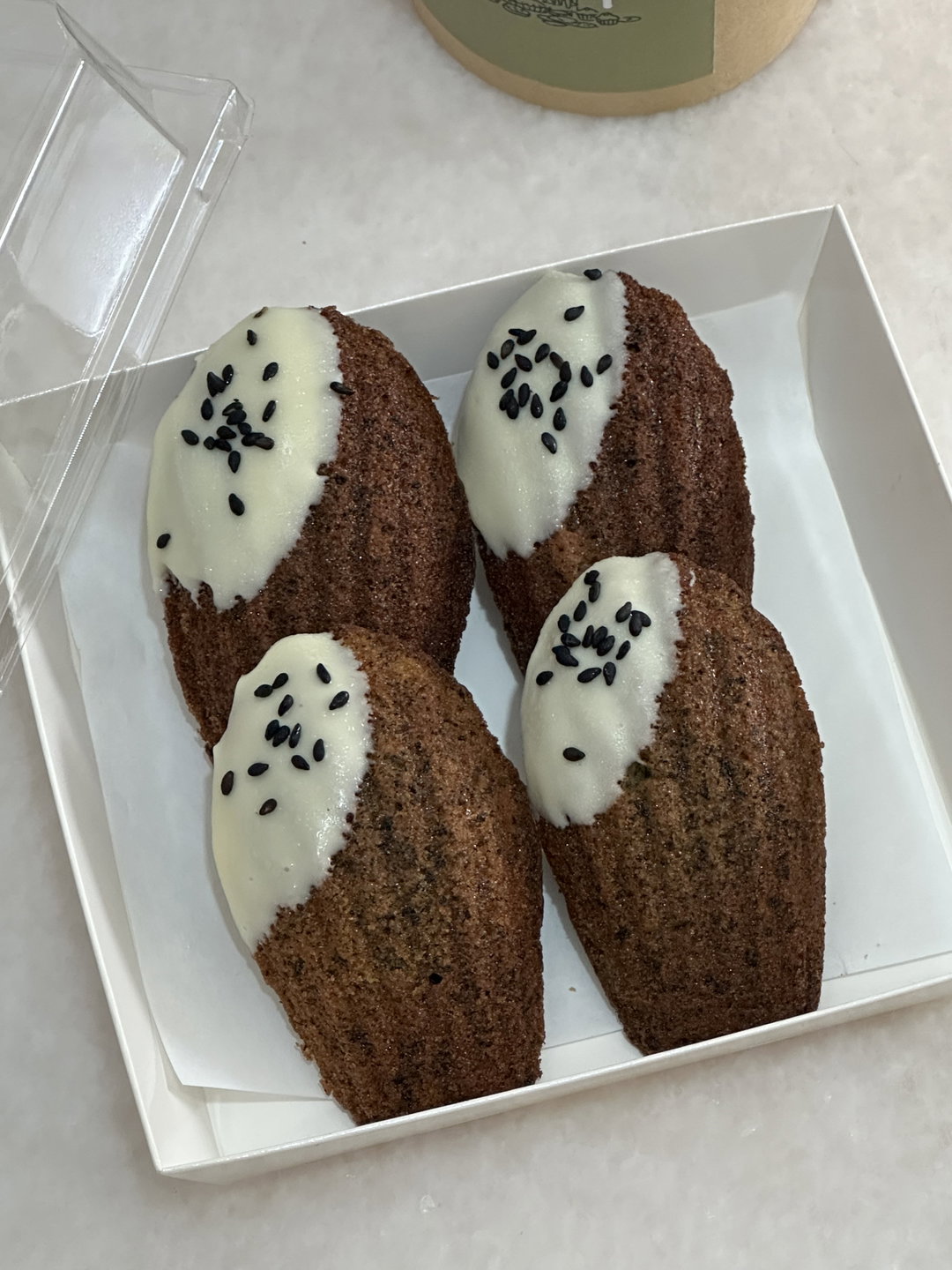 Black Sesame Madeleines box of 4