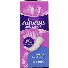 Always daily liners large 16