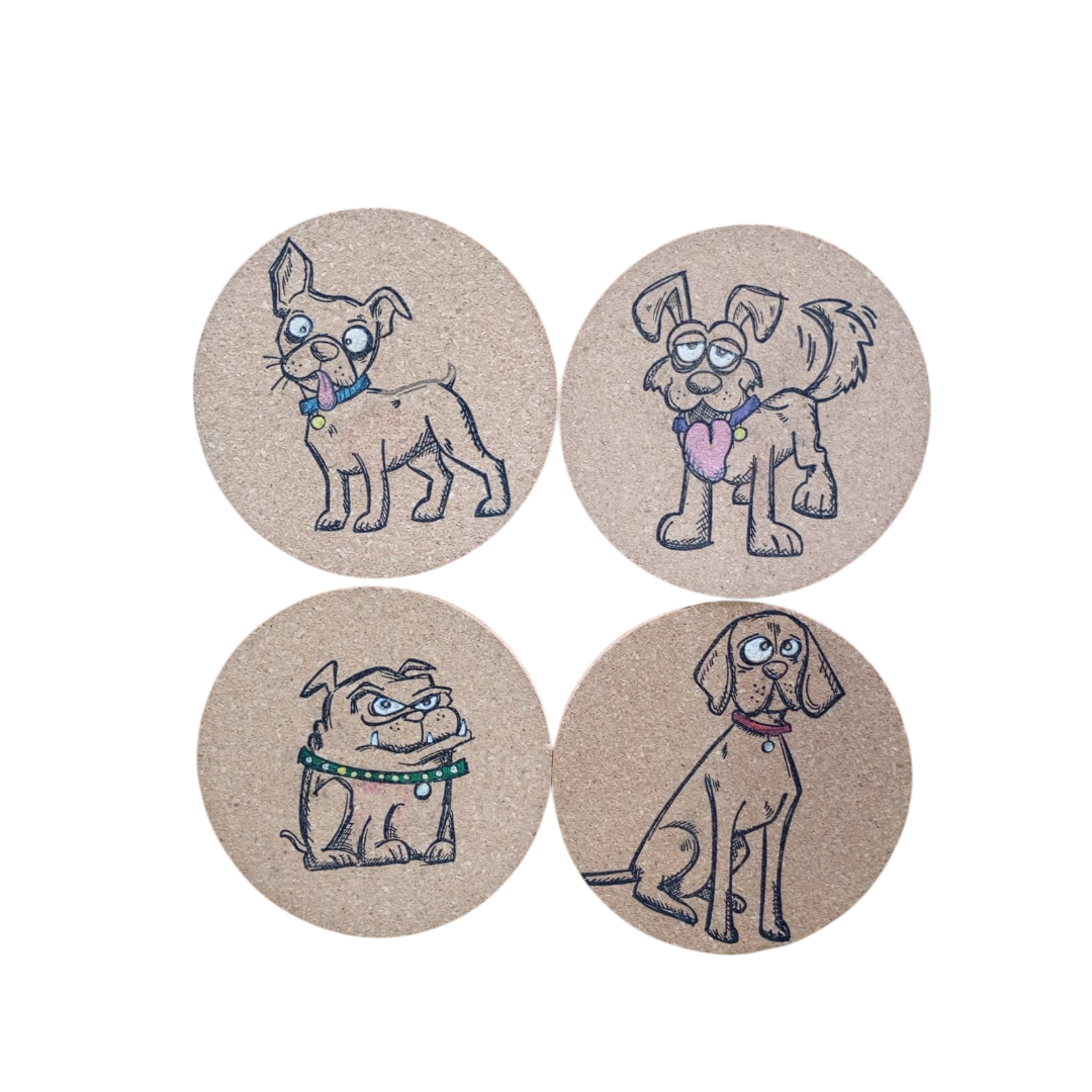 Dog Coasters – Rescue Boutique / Posavasos de Perros – Rescue Boutique