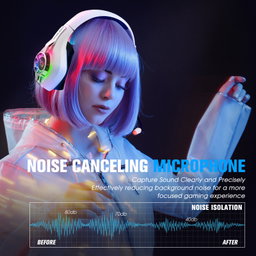 Headset Gaming RG Sem Fio 7.1 para PS5- PS4 - PC