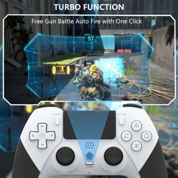 Controle sem fio Pro compatível com PS4 / PS4 Pro / PS4 Slim, controle remoto para jogos com bateria recarregável de 800 mAh integrada, joystick preciso, áudio, turbo e programação avançada de botões.