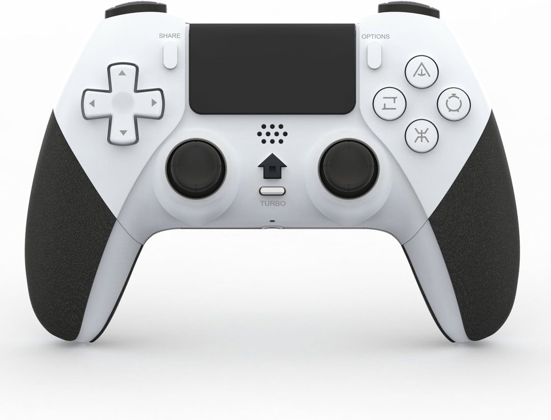 Controle sem fio Pro compatível com PS4 / PS4 Pro / PS4 Slim, controle remoto para jogos com bateria recarregável de 800 mAh integrada, joystick preciso, áudio, turbo e programação avançada de botões.