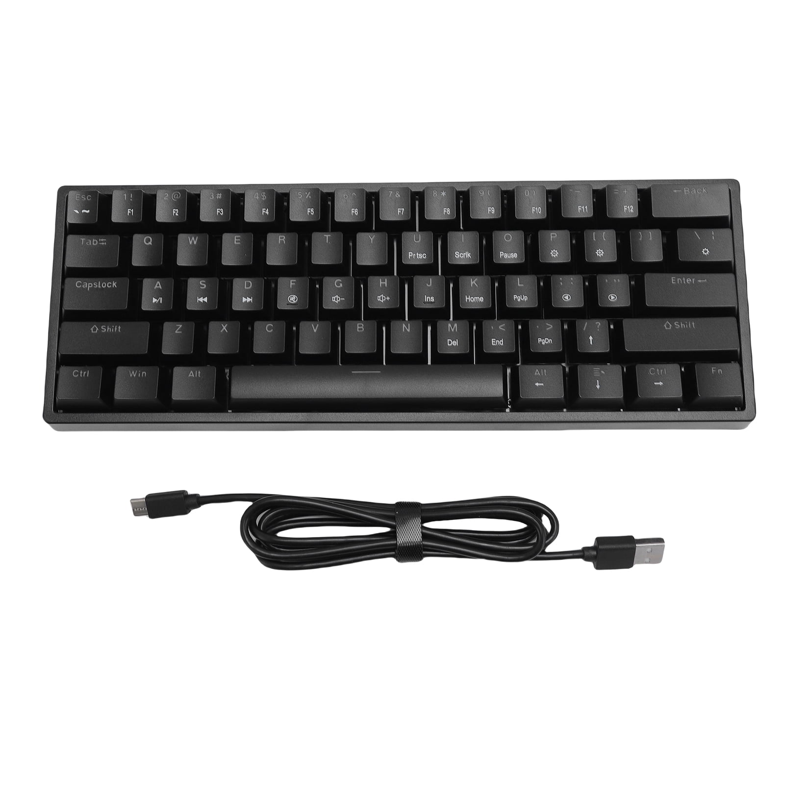 Teclado Mecânico, 61 Teclas Estrutura Compacta Teclado Mecânico Retroiluminado RGB para Office for Home_1