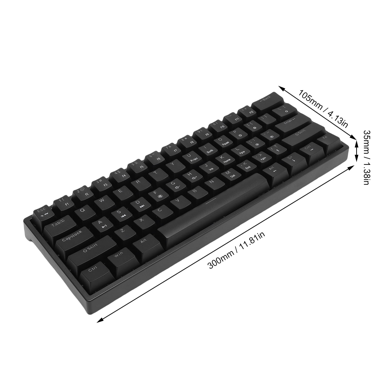 Teclado Mecânico, 61 Teclas Estrutura Compacta Teclado Mecânico Retroiluminado RGB para Office for Home_3