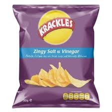 Krackles zingy salt and vinegar 30g