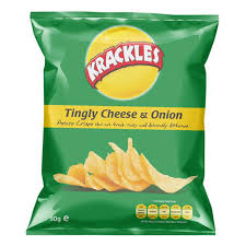 Krackles tingly cheese and onion 30g
