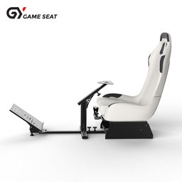 Cockpit simulador de corrida para todos os volantes Logitech G923|G29|G920|FlashFire F111|Megacom|Thrustmaster|Fanatec|PlayStation 5/4|Xbox Series S/X|PC com suporte para câmbio, branco