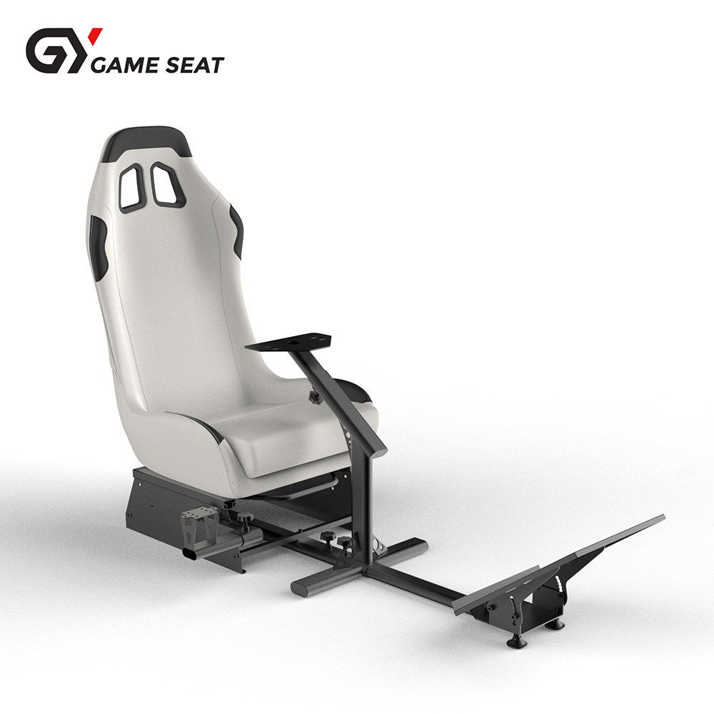 Cockpit simulador de corrida para todos os volantes Logitech G923|G29|G920|FlashFire F111|Megacom|Thrustmaster|Fanatec|PlayStation 5/4|Xbox Series S/X|PC com suporte para câmbio, branco