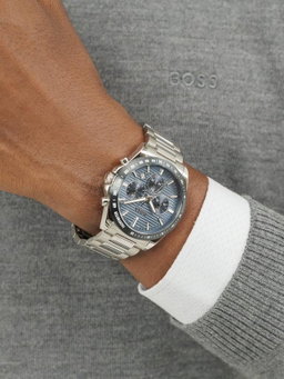 BOSS 1514240 Men's Strike Chronograph Date Bracelet Strap Watch, Blue