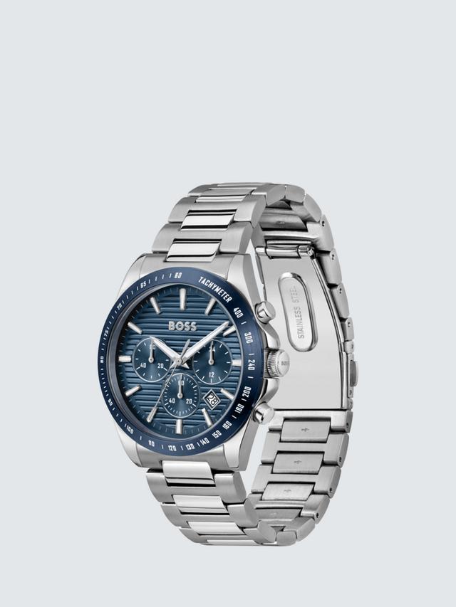BOSS 1514240 Men's Strike Chronograph Date Bracelet Strap Watch, Blue_1