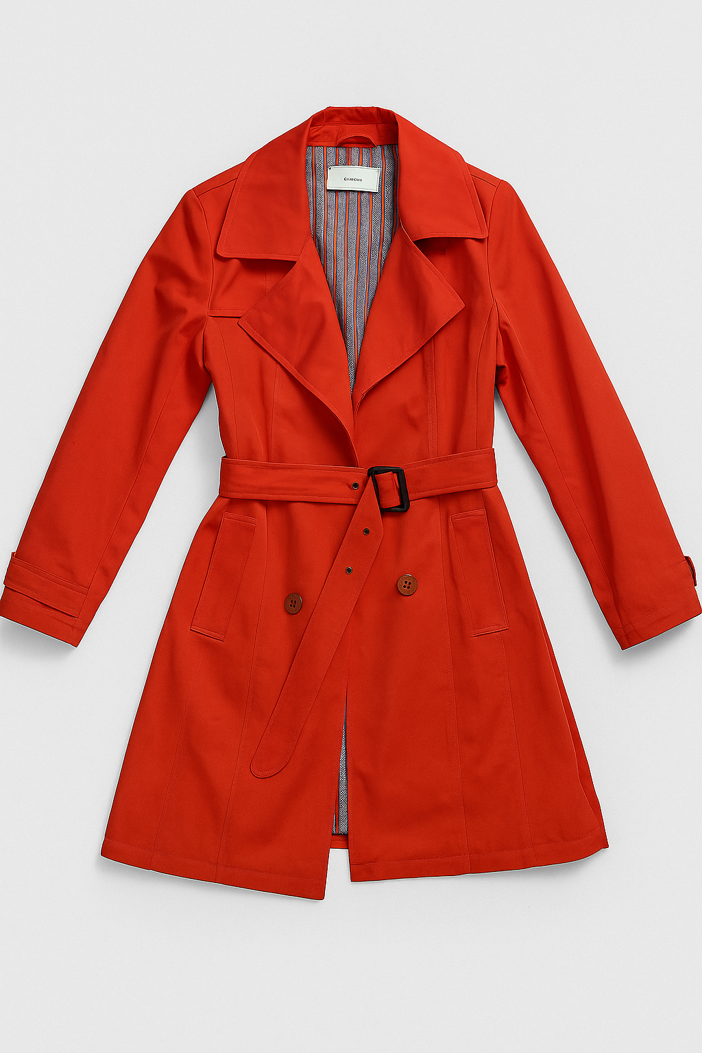 Chaqueta roja con cinturón y solapas clásicas Merona - Size M