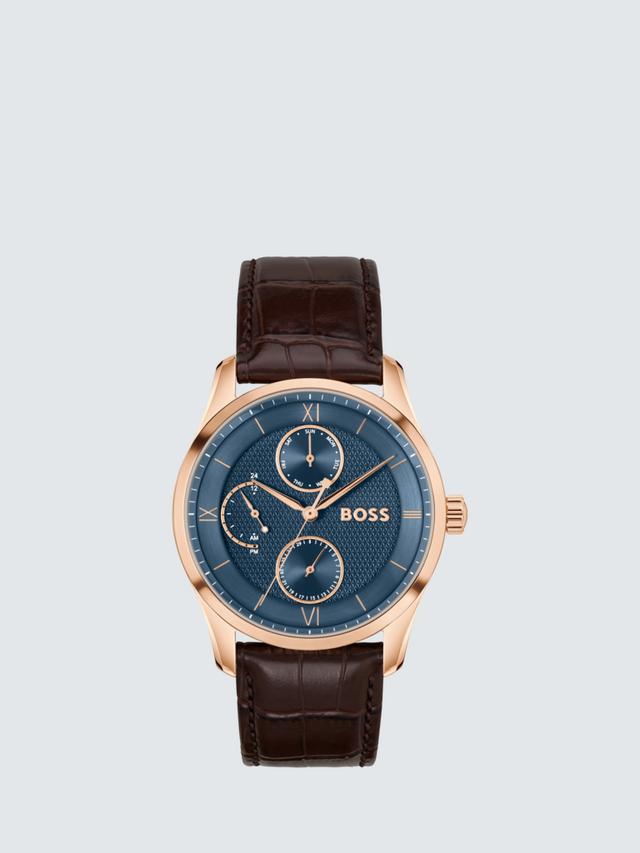1514273 Men's Principle Master Leather Strap Watch