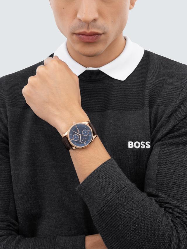 1514273 Men's Principle Master Leather Strap Watch_3