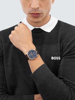1514273 Men's Principle Master Leather Strap Watch