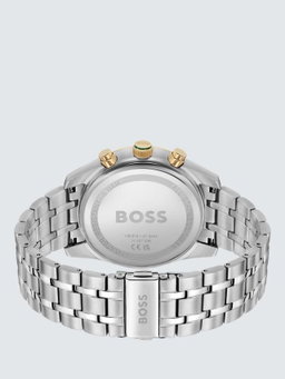 BOSS 1514195 Men's Quartz Bracelet Strap Watch, Silver/Green