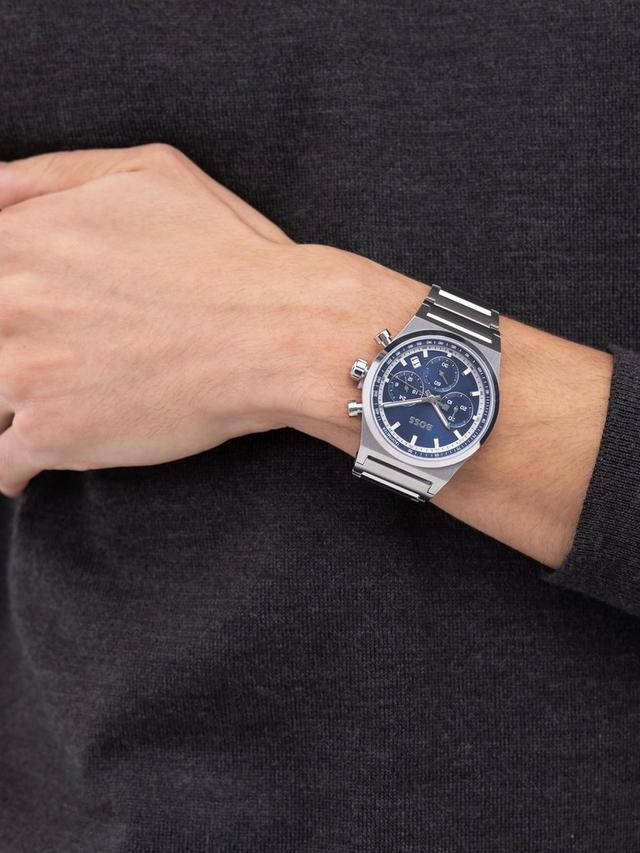 BOSS 1514250 Men's Candor Chronograph Date Bracelet Strap Watch, Blue_1