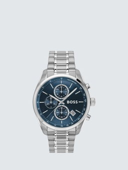 BOSS 1514226 Men's Grand Prix 44 Chronograph Bracelet Strap Watch, Blue