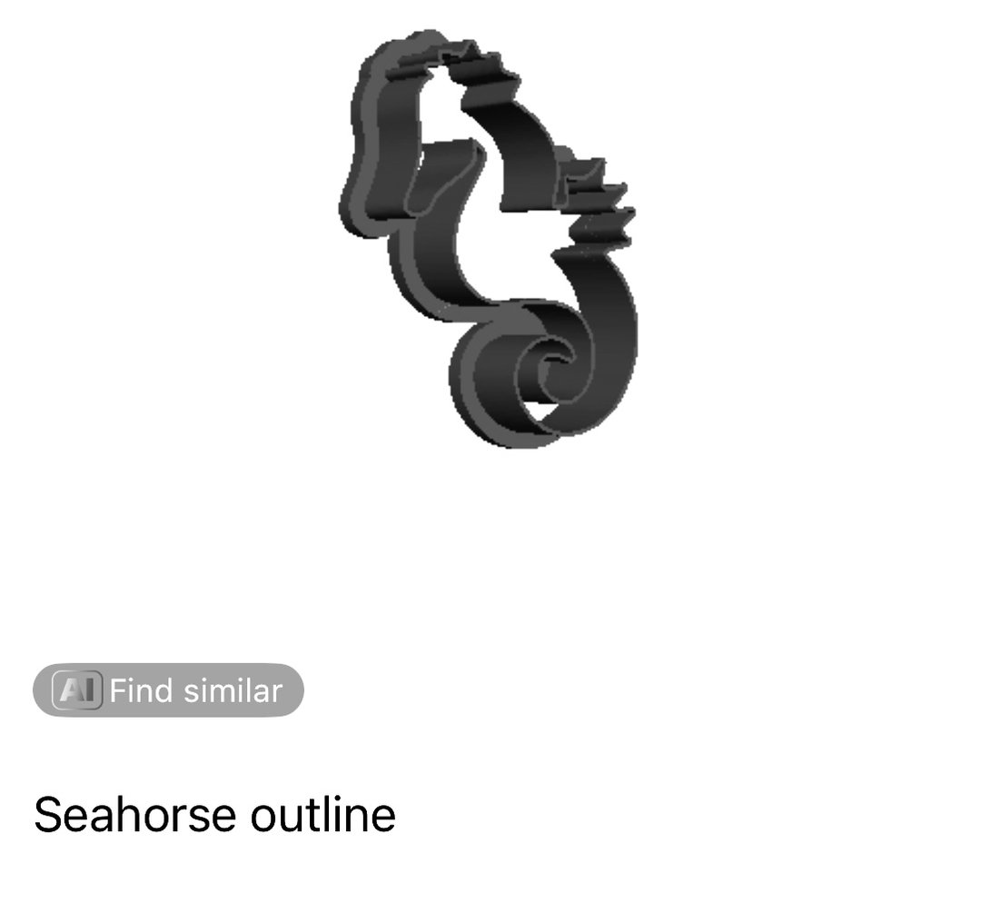 Sea Horse outline Cookie Cutter    
