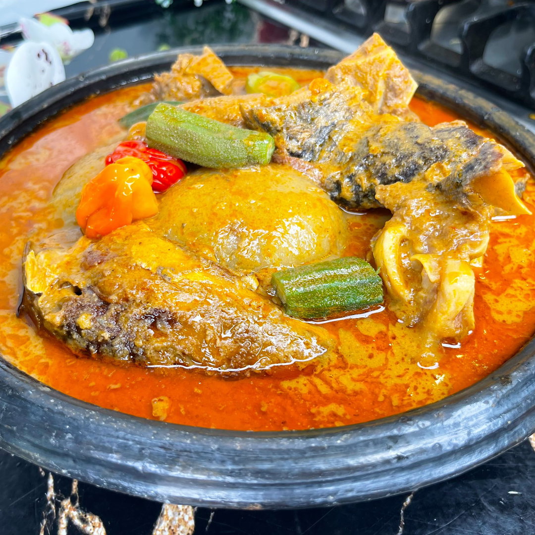 Kokonte and Groundnut soup