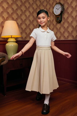 (Pre-order) She Dazzle Kids Thalia Mini Skirt - Sand Beige
