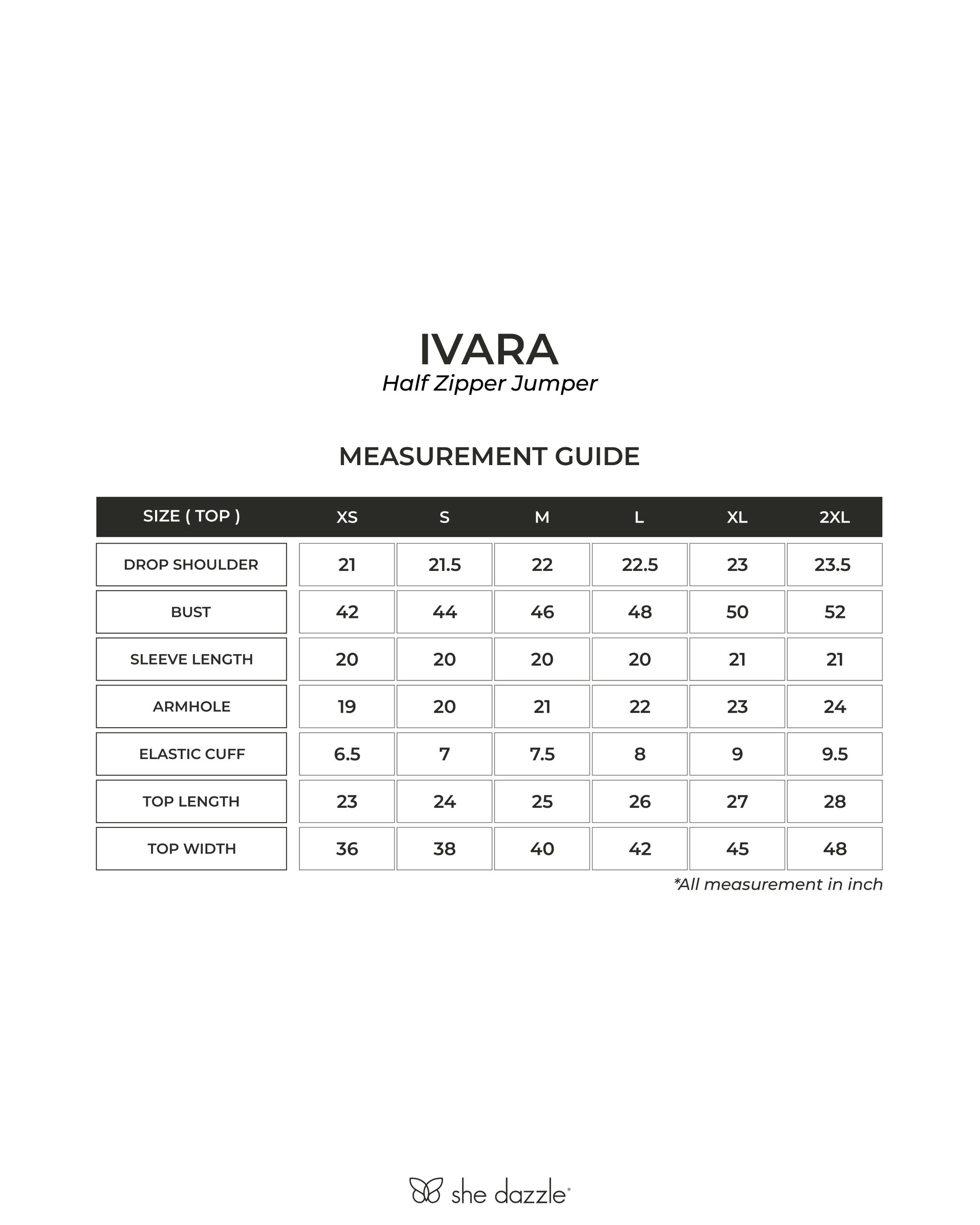 (Pre-order) She Dazzle Ivara Half Zip Jumper - Sweet Jasmine_1