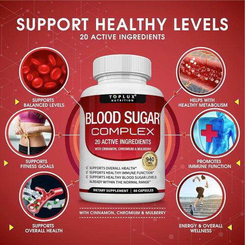 Blood Sugar Complex Supplement - Supports Healthy Blood Sugar Levels Already Within Normal Range All Natural with Cinnamon, Bitter Melon, Chromium, Mulberry, Alpha Lipoic Acid, Non-GMO, 60 Capsules_4