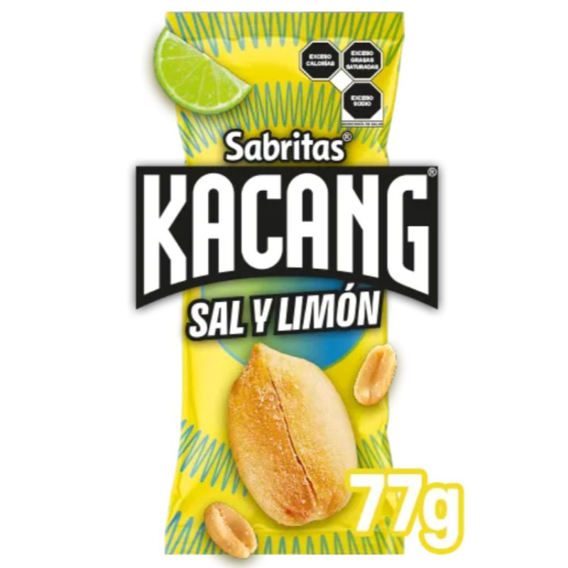 Cacahuates KACANG Sal y Limón 77g