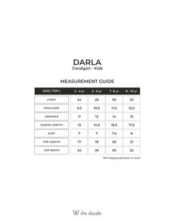 (Pre-order) She Dazzle Kids Darla Cardigan - Dark Wine