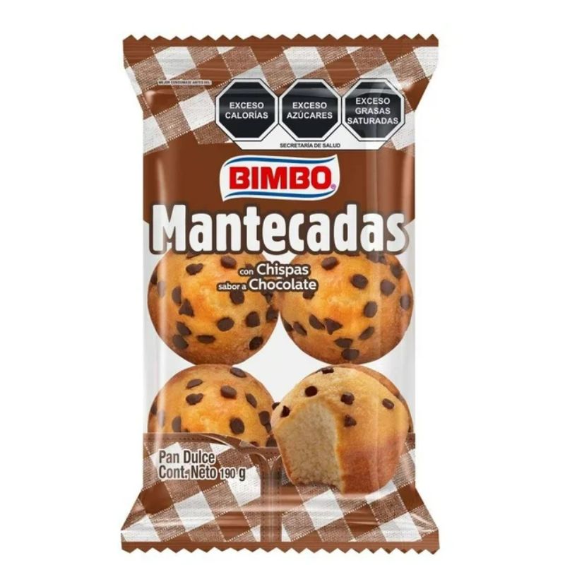 Mantecadas Bimbo con Chispas Sabor a Chocolate 190g