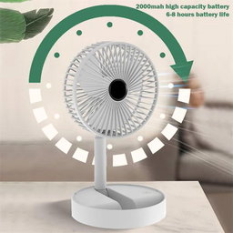 WakeView Rechargeable Fan Mist Fan Light Air Cooler Water Fan White