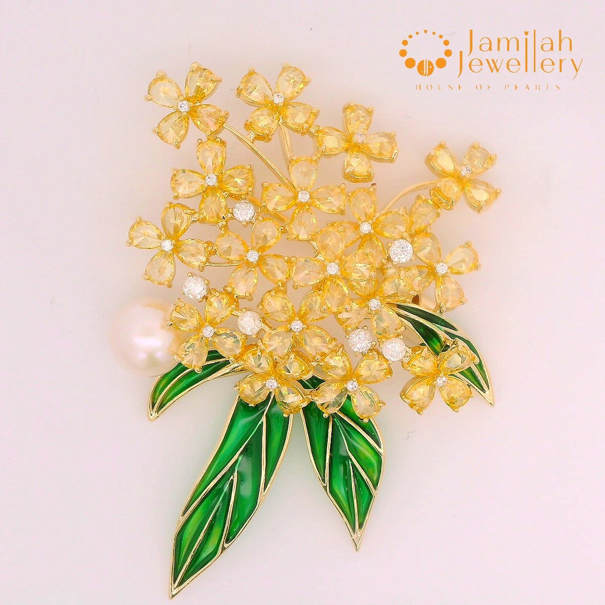 Brooch 18k Gold Plated Fresh Water Pearl