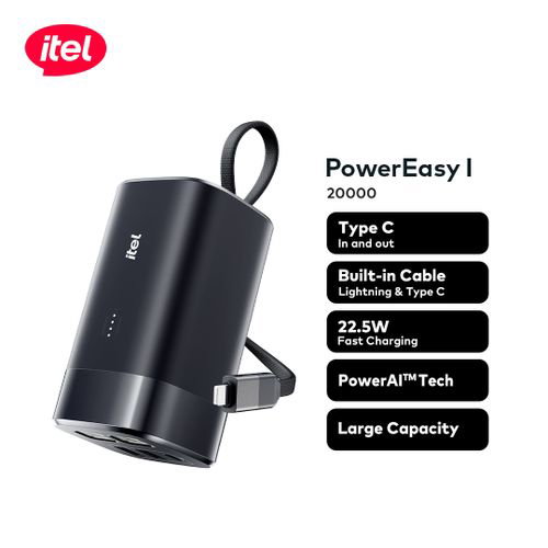 itel PowerEasy1 20000 Built-In-Cable Lightning And TypeC 22.5W A1461_0