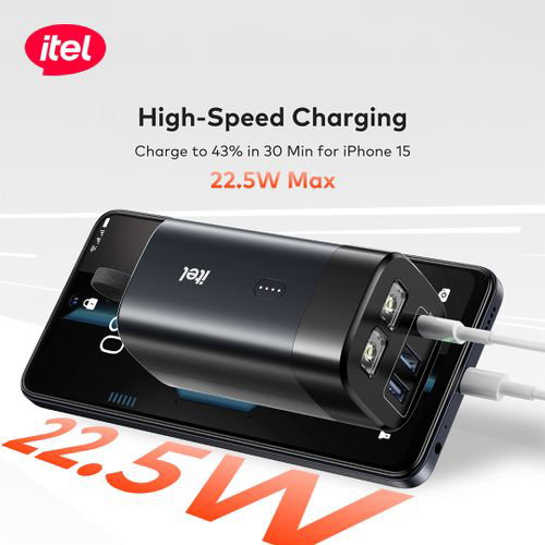 itel PowerEasy1 20000 Built-In-Cable Lightning And TypeC 22.5W A1461_1