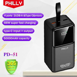 Philly 50000 MAh 66W PD Super Fast Charging Power Banks