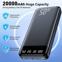 VIC New 20000mAh Power Banks, 74Wh Portable Fast Charge, Ultra-Slim Battery Pack( Type-C Input )