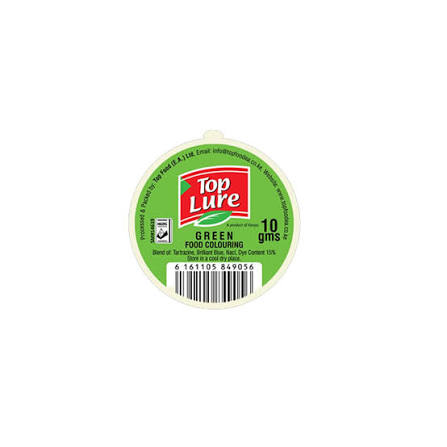 Top lure green food colouring 10gm_0