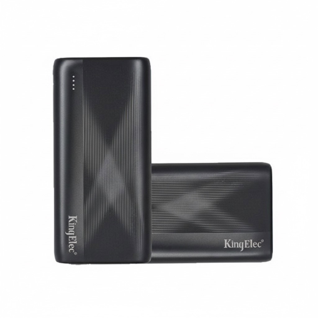 KingElec 20000mAh Power Banks with LED Light & 3-in-1 Detachable Cables