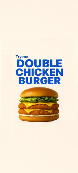 Double Chicken Mushroom Burger