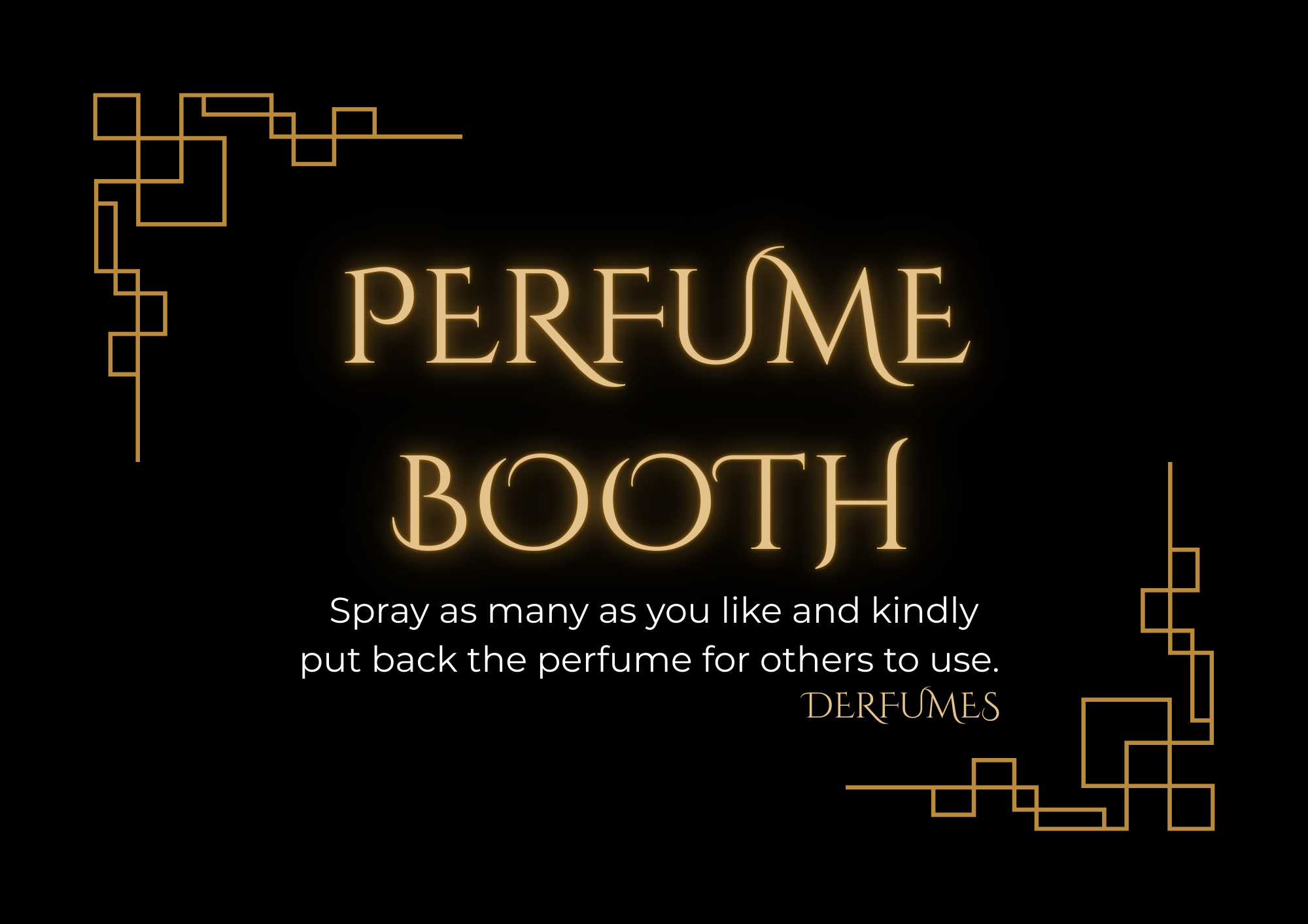 Perfume Booth for Wedding Events, Birthday Parties or any Events/Parties