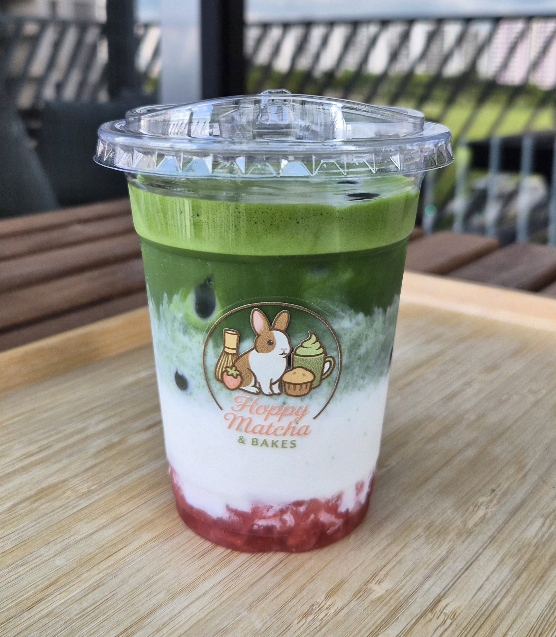Iced Strawberry Matcha Latte _0