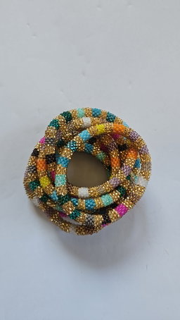 Rollover Glass Bead Nepalese Bracelets