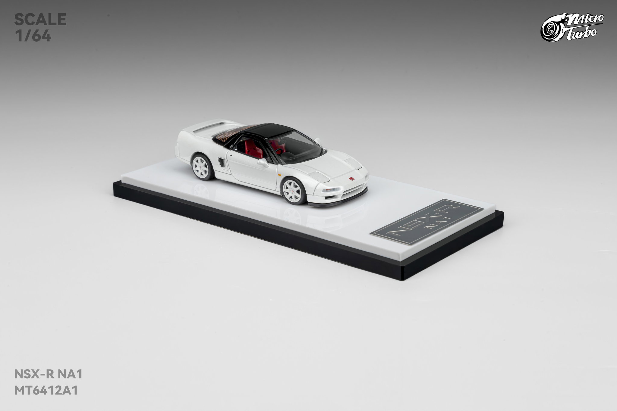 MICRO TURBO MODEL 1/64 CUSTOM NSX-R METALLIC WHITE_10