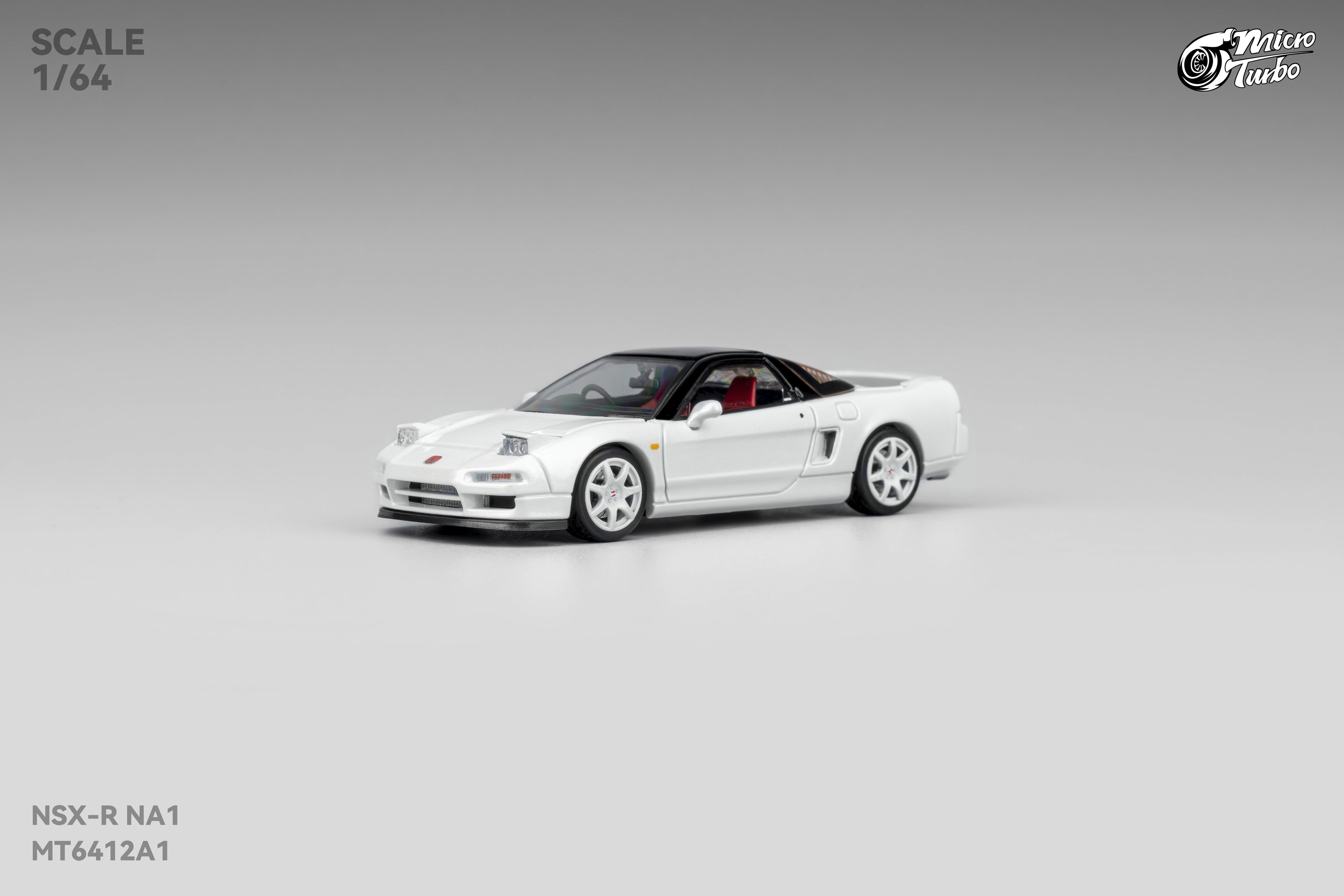 MICRO TURBO MODEL 1/64 CUSTOM NSX-R METALLIC WHITE_6