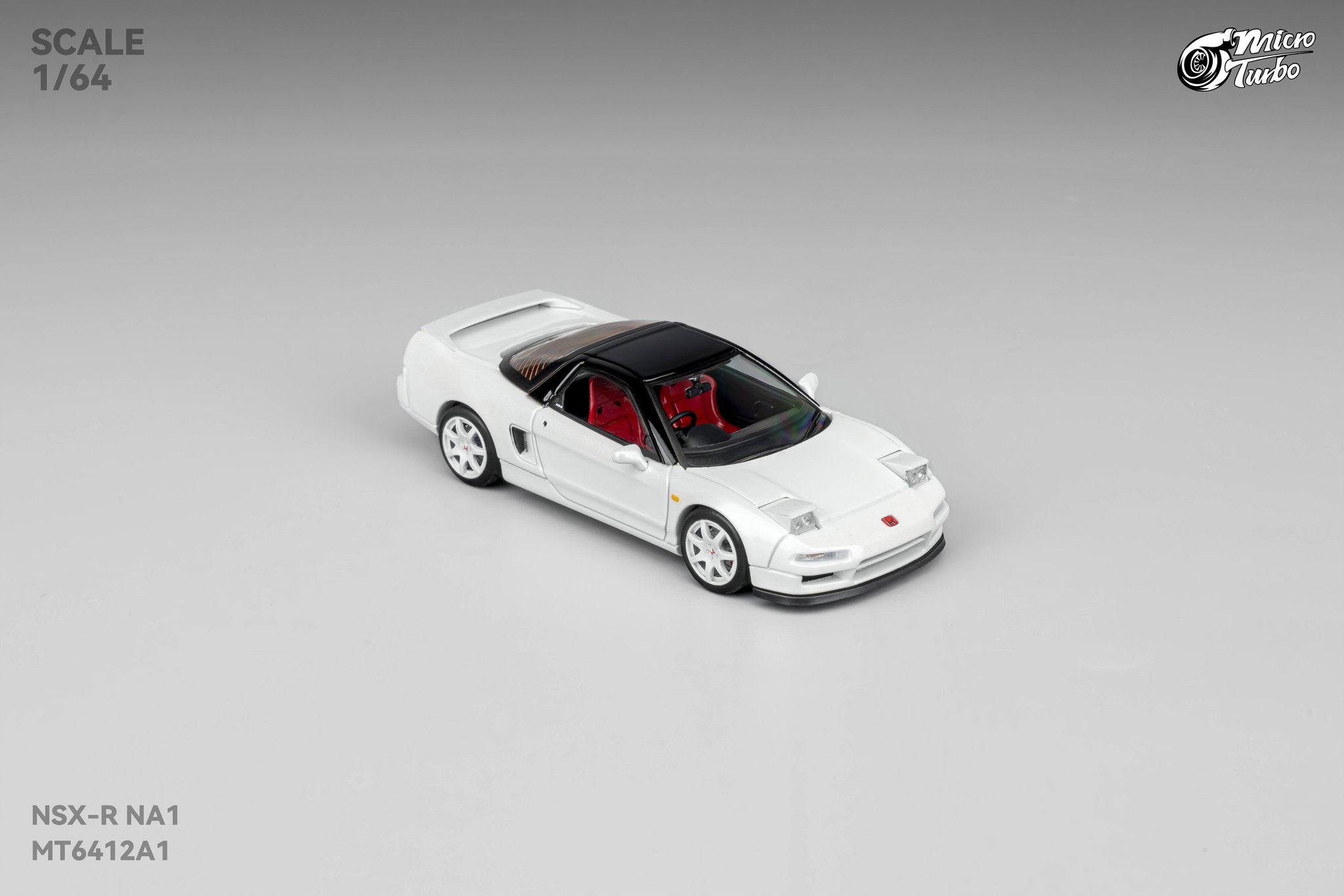MICRO TURBO MODEL 1/64 CUSTOM NSX-R METALLIC WHITE_4